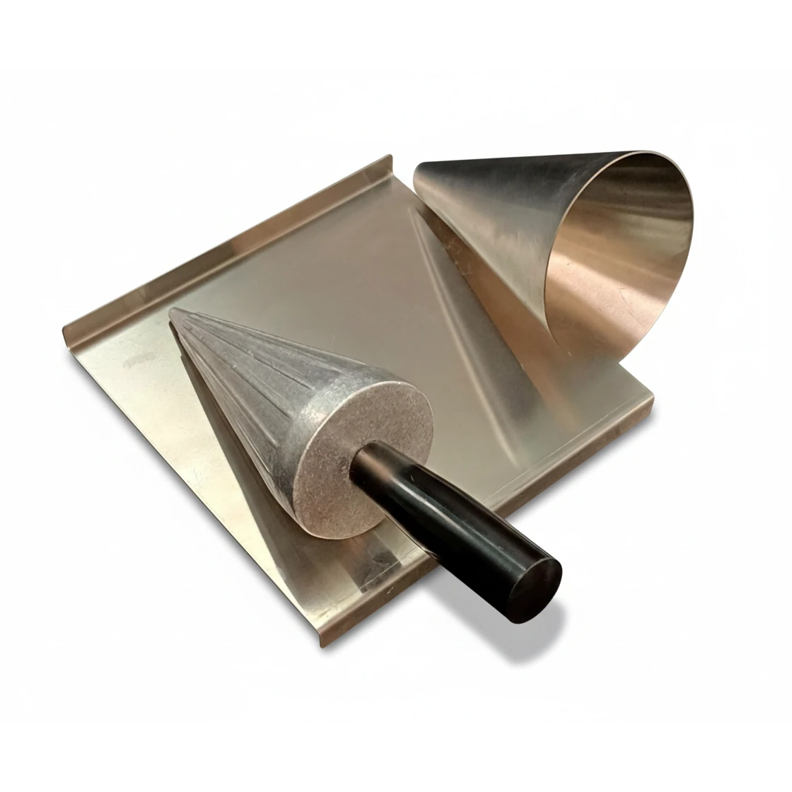 SS Heavy Waffle Cone Mould with Black Handle - (Weight: 1kg 273g) — view 6
