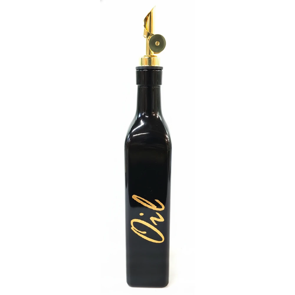 VAMA Glass Oil Dispenser - 500ml | Black
