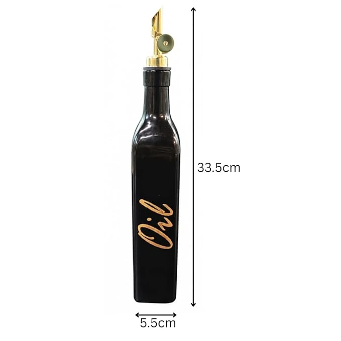 VAMA Glass Oil Dispenser - 500ml | Black — view 2