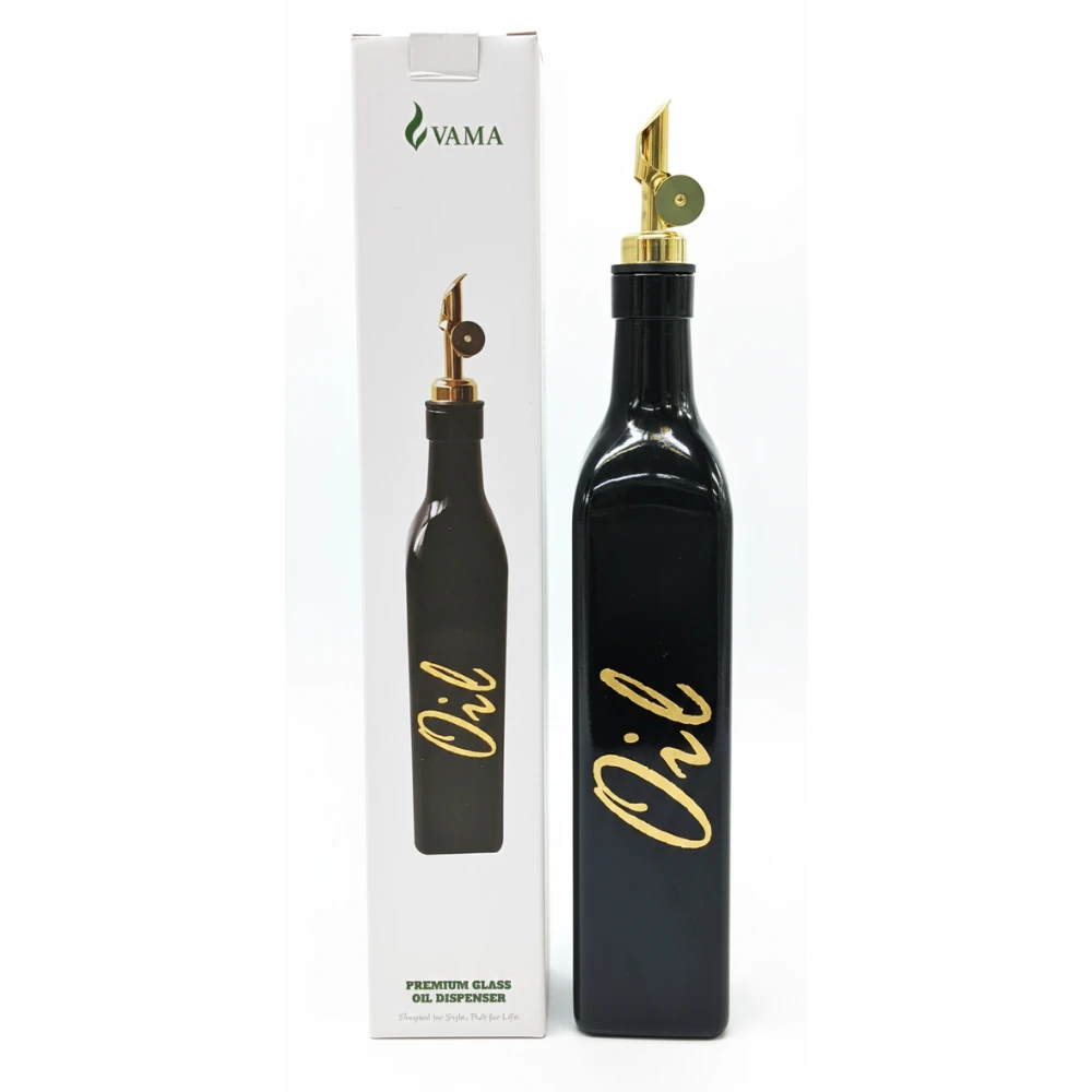 VAMA Glass Oil Dispenser - 500ml | Black — view 6