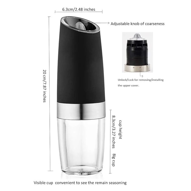 VAMA Electric Automatic LED Salt/Pepper Grinder — view 2