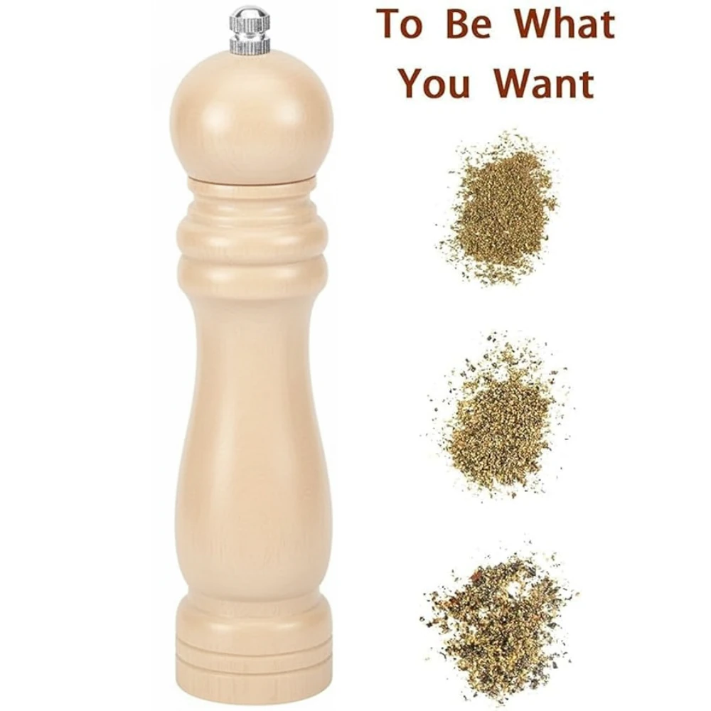 Wooden Pepper Mill - Cream — view 4