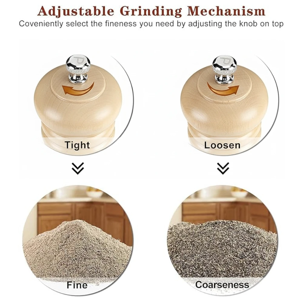 Wooden Pepper Mill - Cream — view 5