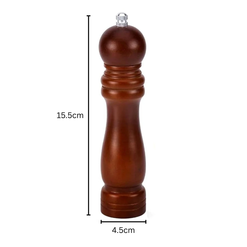 Wooden Pepper Mill - Walnut Brown — view 2