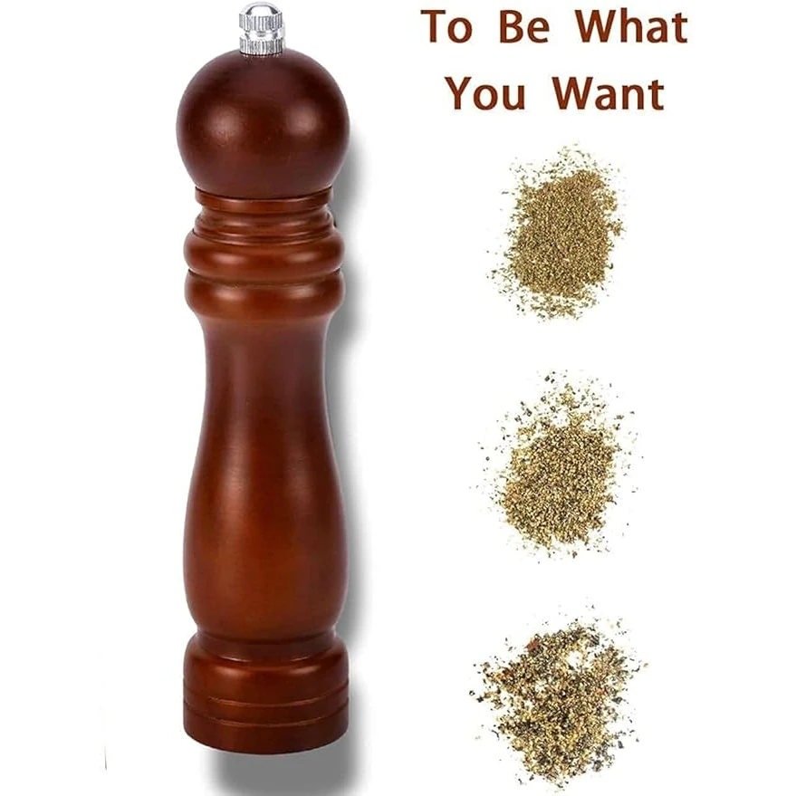Wooden Pepper Mill - Walnut Brown — view 4