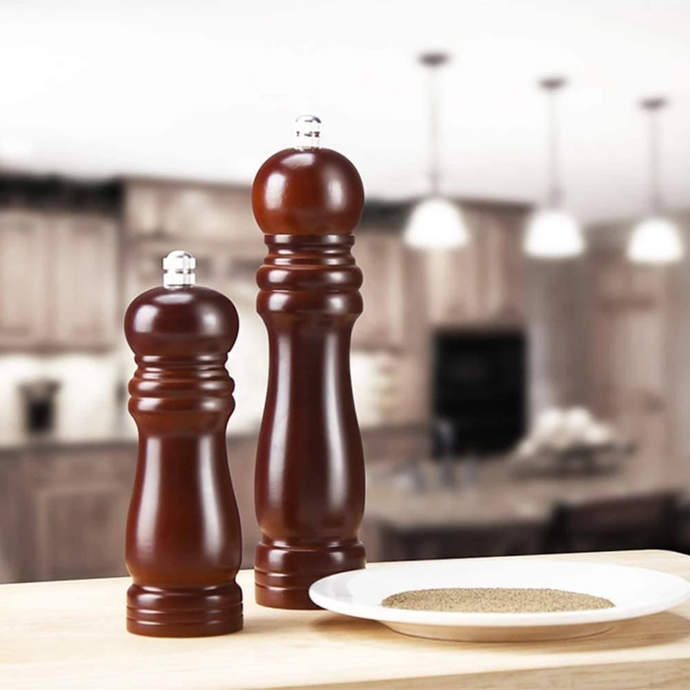 Wooden Pepper Mill - Walnut Brown — view 9