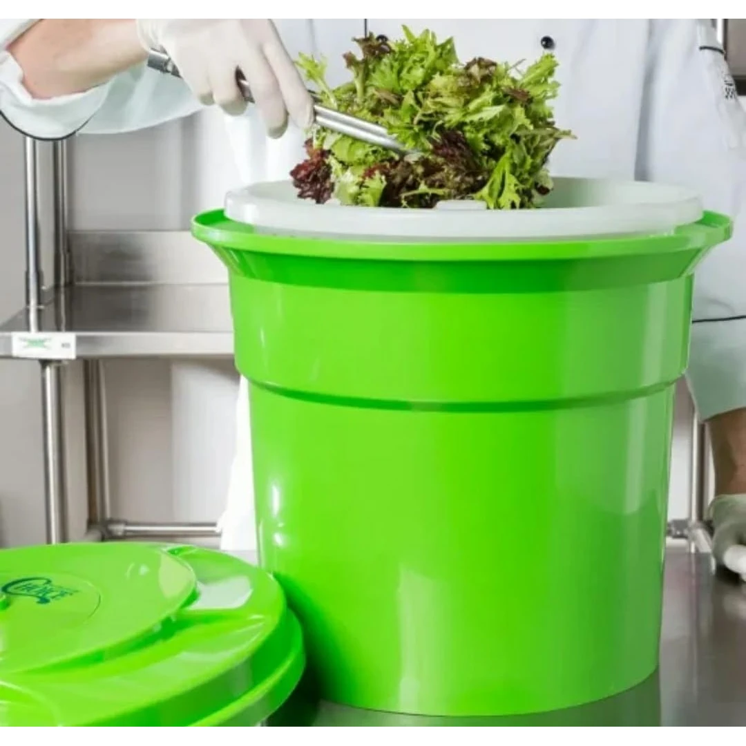 Plastic Salad Spinner - Green — view 3