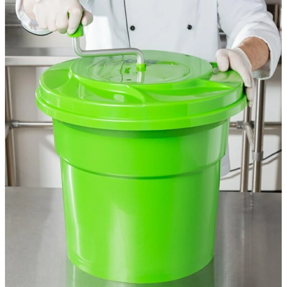 Plastic Salad Spinner - Green — view 4