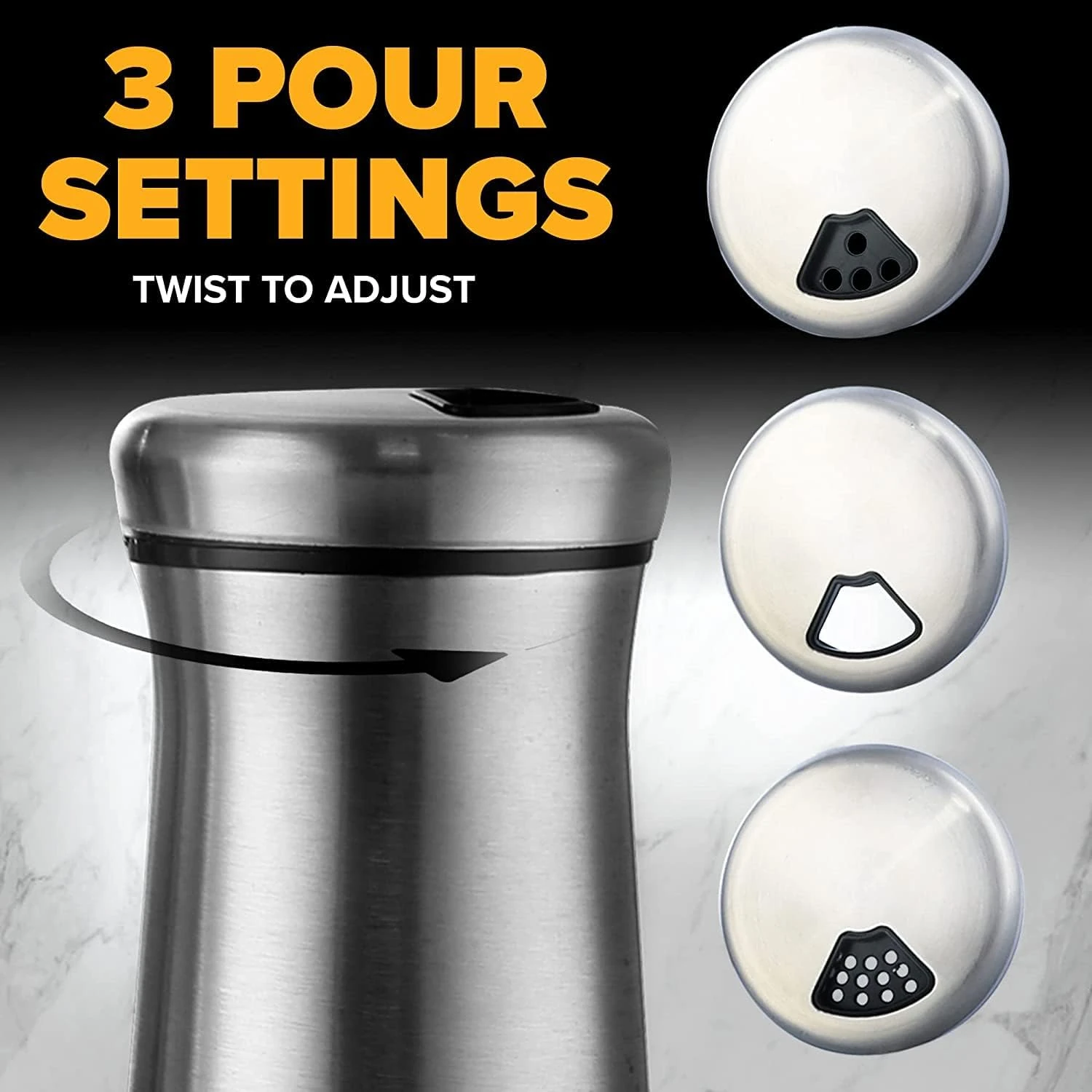 VAMA SS + Glass Salt & Pepper Set — view 6