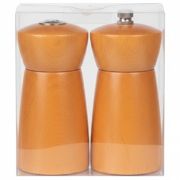 Wooden Salt & Pepper Set - Walnut Brown — view 8