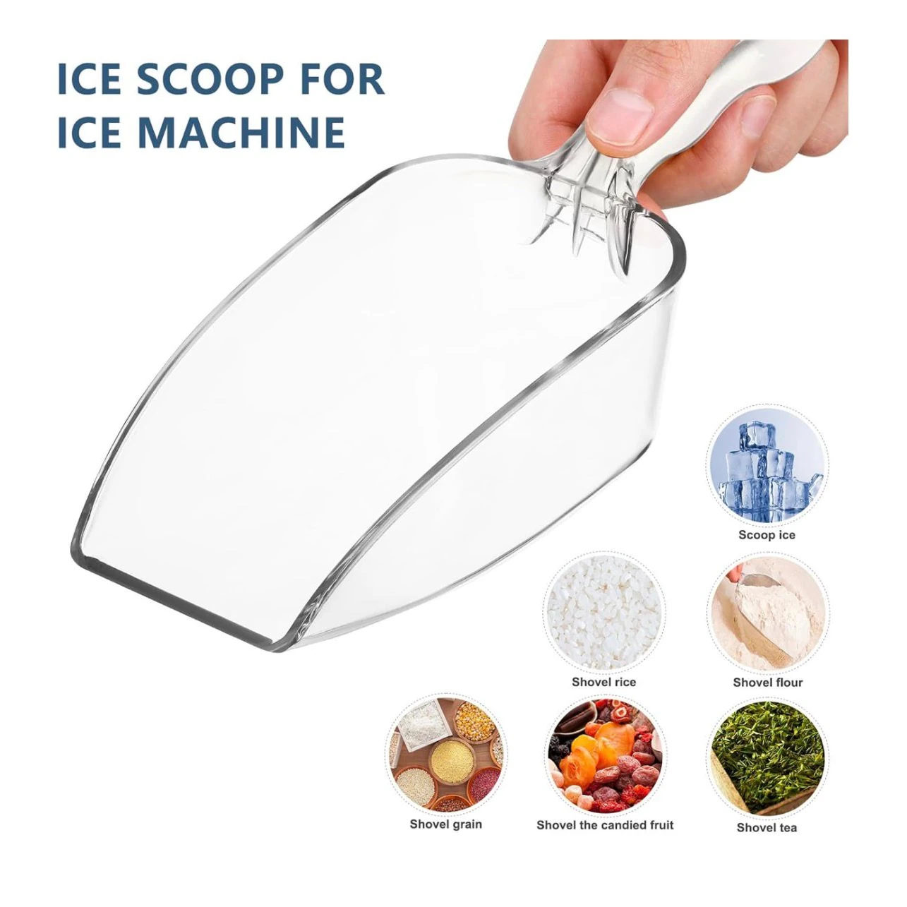 PC Grain/Ice Scoop with Flat Bottom — view 3