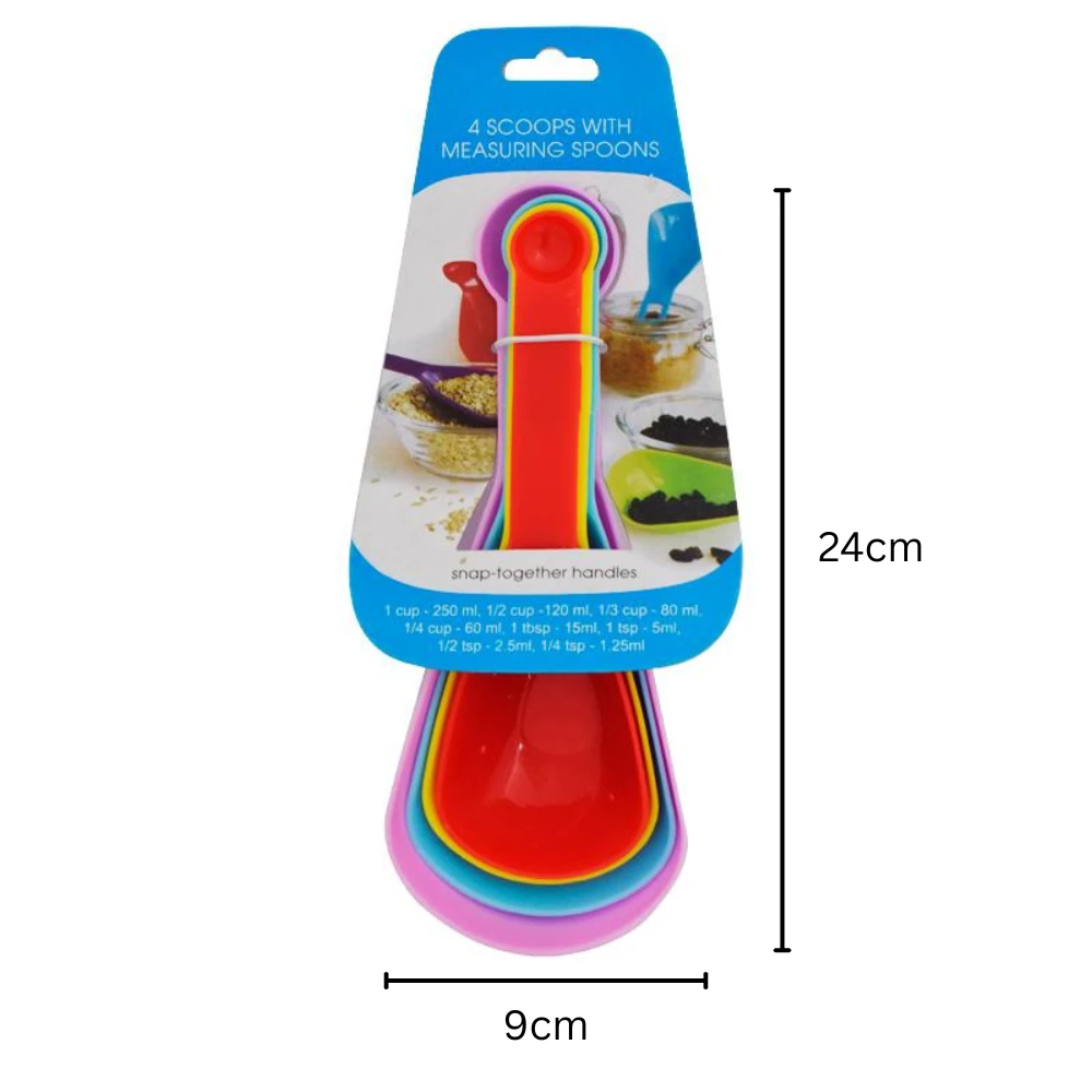Plastic Measuring Scoop with Spoon — view 2