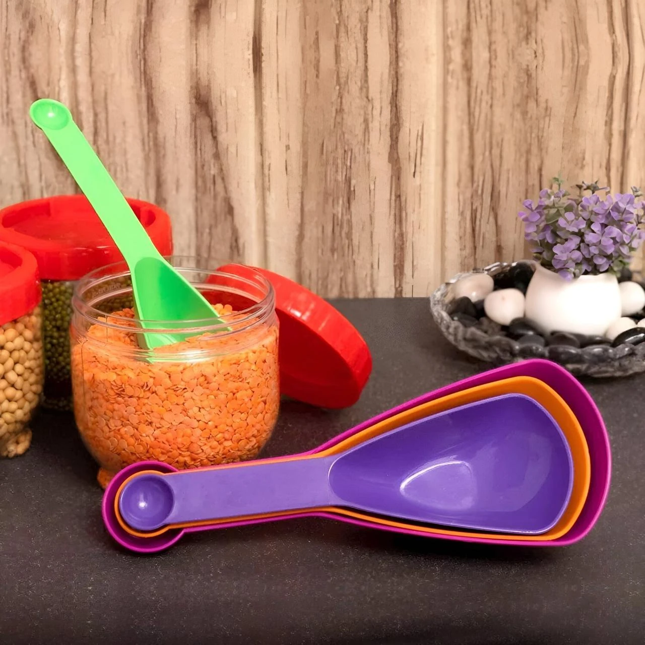 Plastic Measuring Scoop with Spoon — view 4
