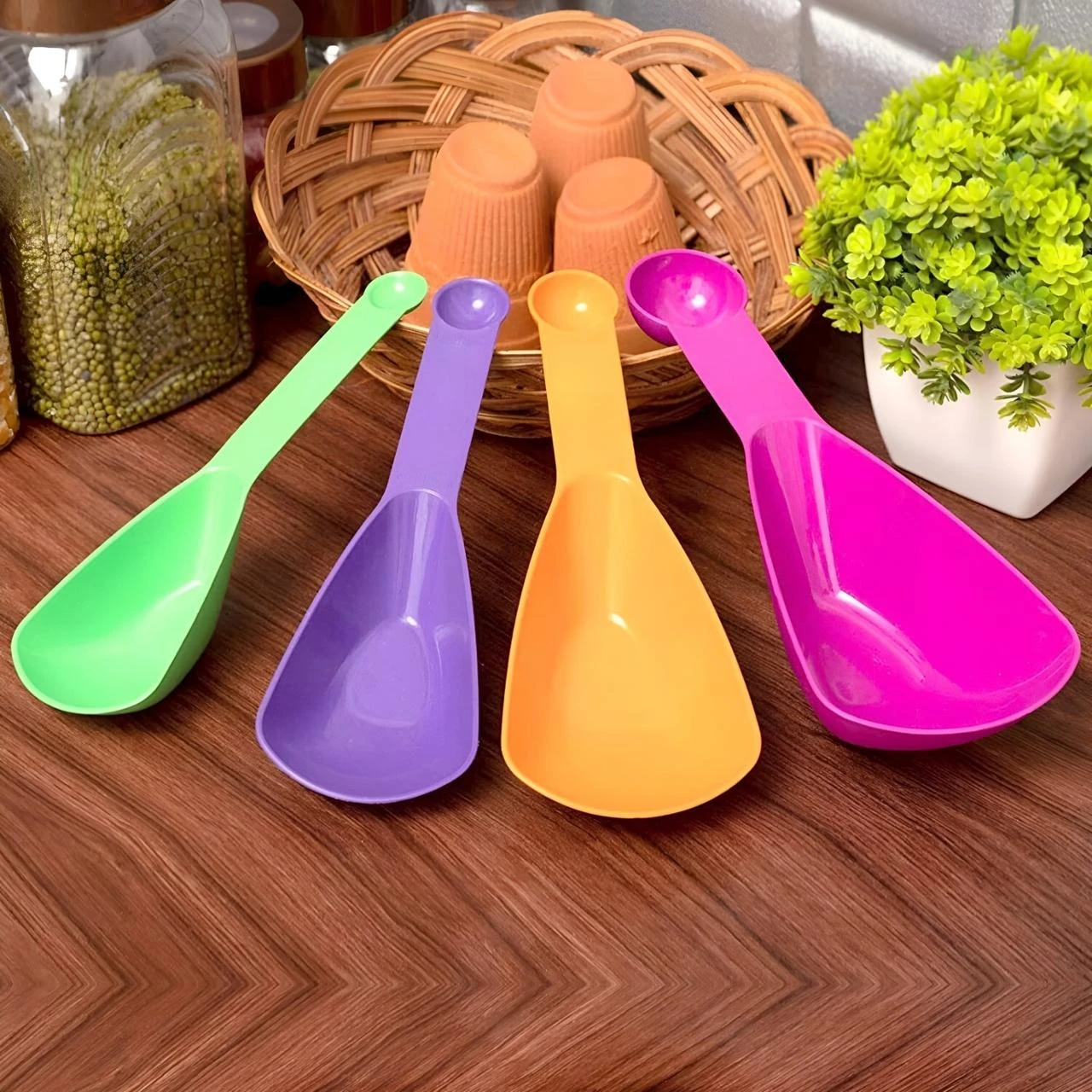 Plastic Measuring Scoop with Spoon — view 5