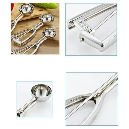 SS Ice Cream Scoop with Gear + Spring — view 7