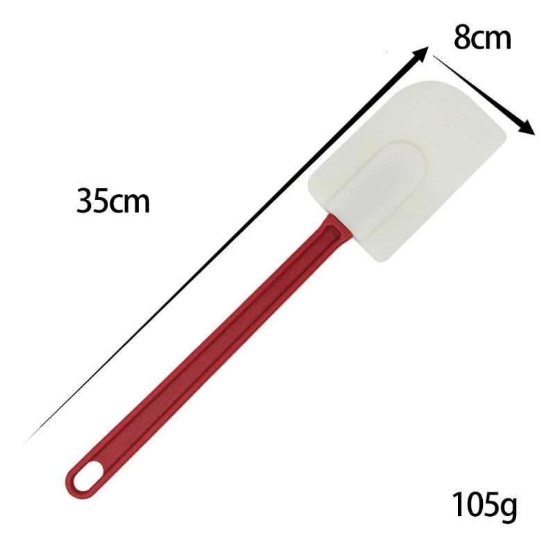 Plastic Red Handle Silicon Spatula — view 2
