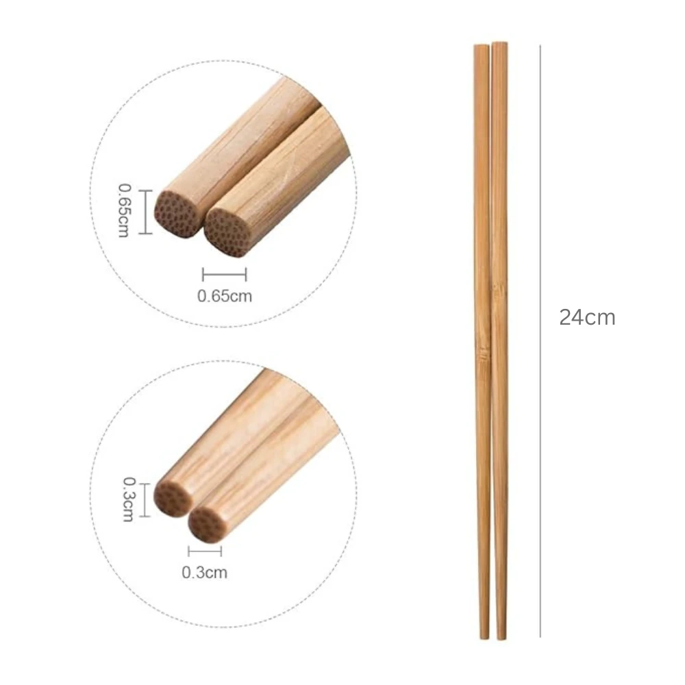 Wooden Chopsticks - Pack of 10 Sets in Card + Cover Packing — view 2