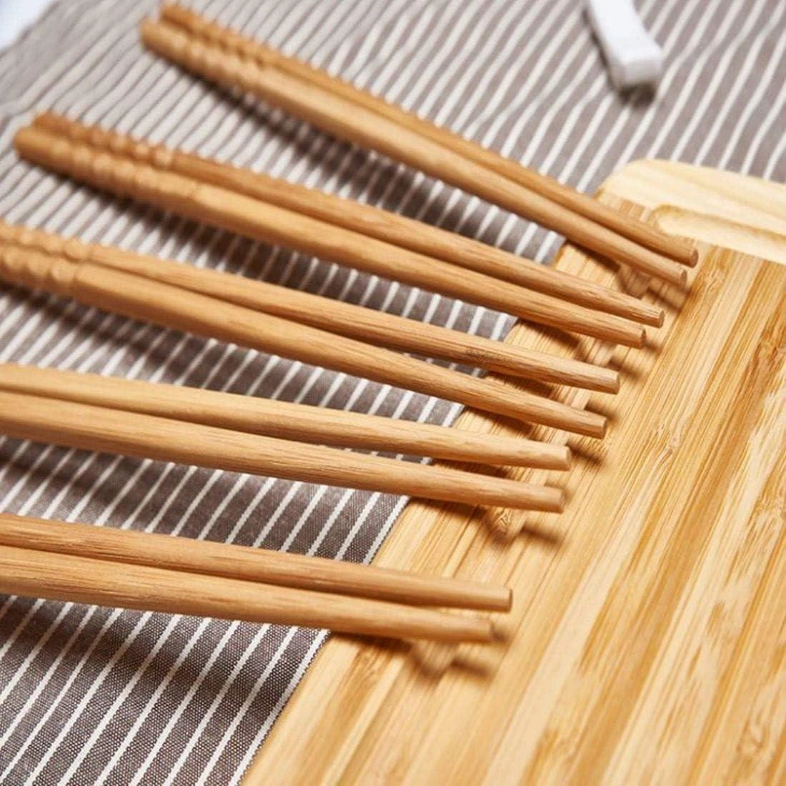 Wooden Chopsticks - Pack of 10 Sets in Card + Cover Packing — view 7