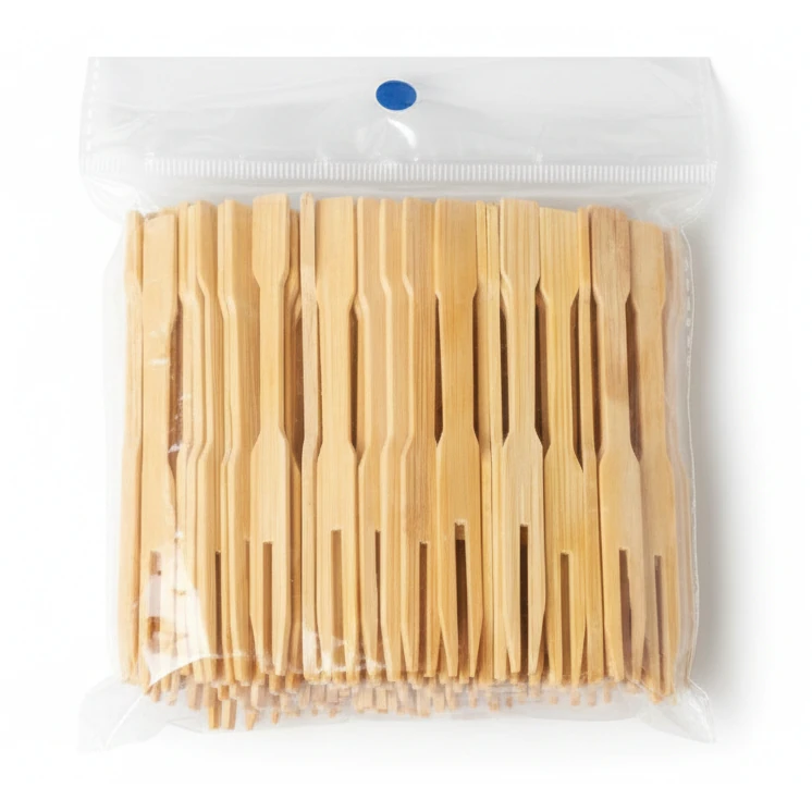 Wooden Fruit Fork - Length: 4" | Quantity ~ 50pp — view 7