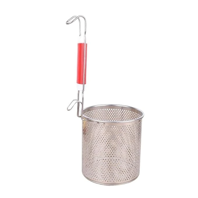 Wooden Handle SS Cylindrical Pasta Boiler/Strainer - 20cm