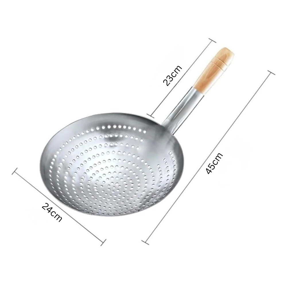 Wooden Handle SS Rice Strainer — view 2