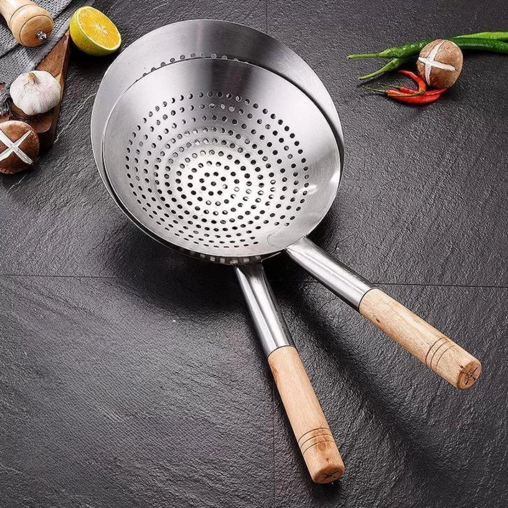 Wooden Handle SS Rice Strainer — view 6