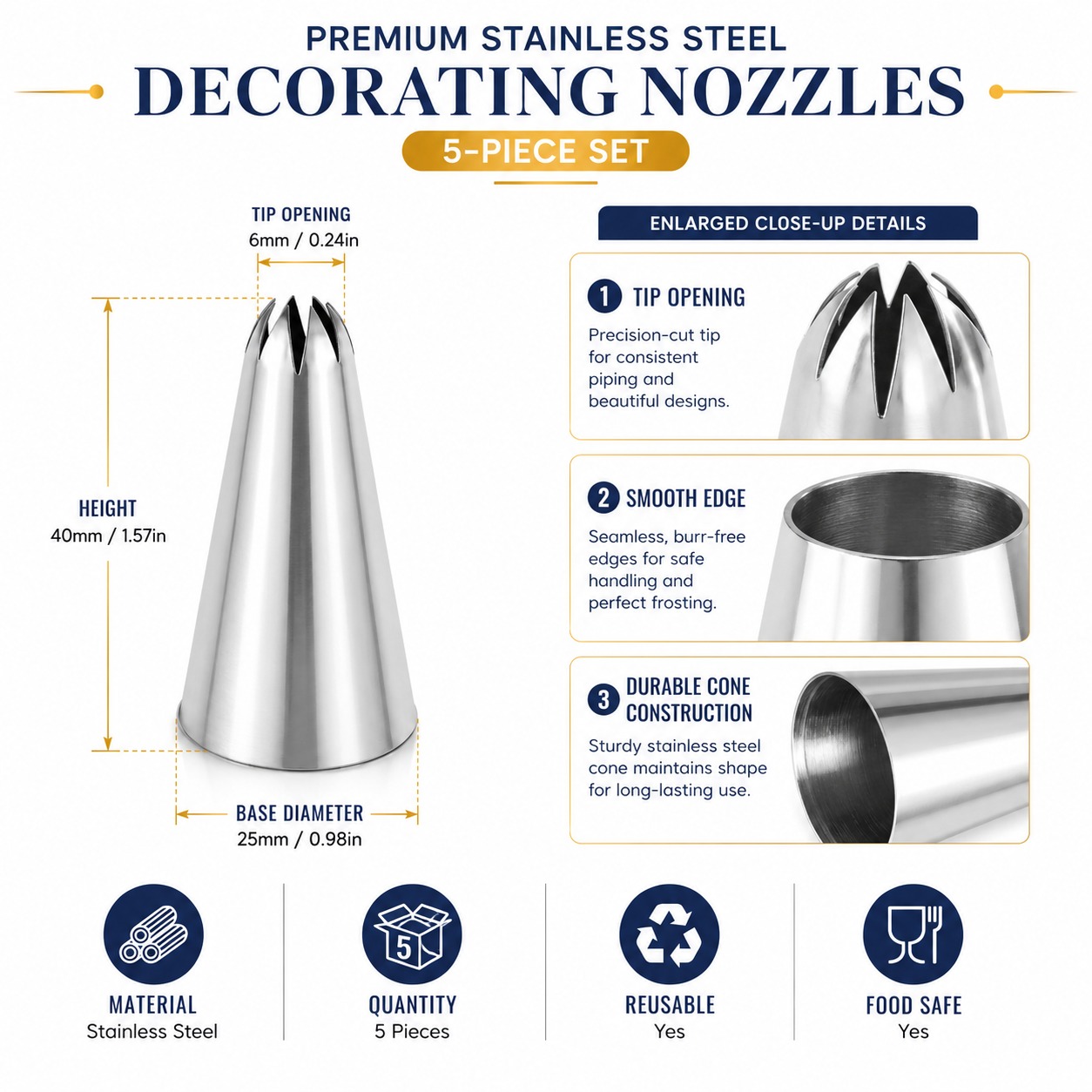 SS Nozzle 5pc - YG51 — view 2