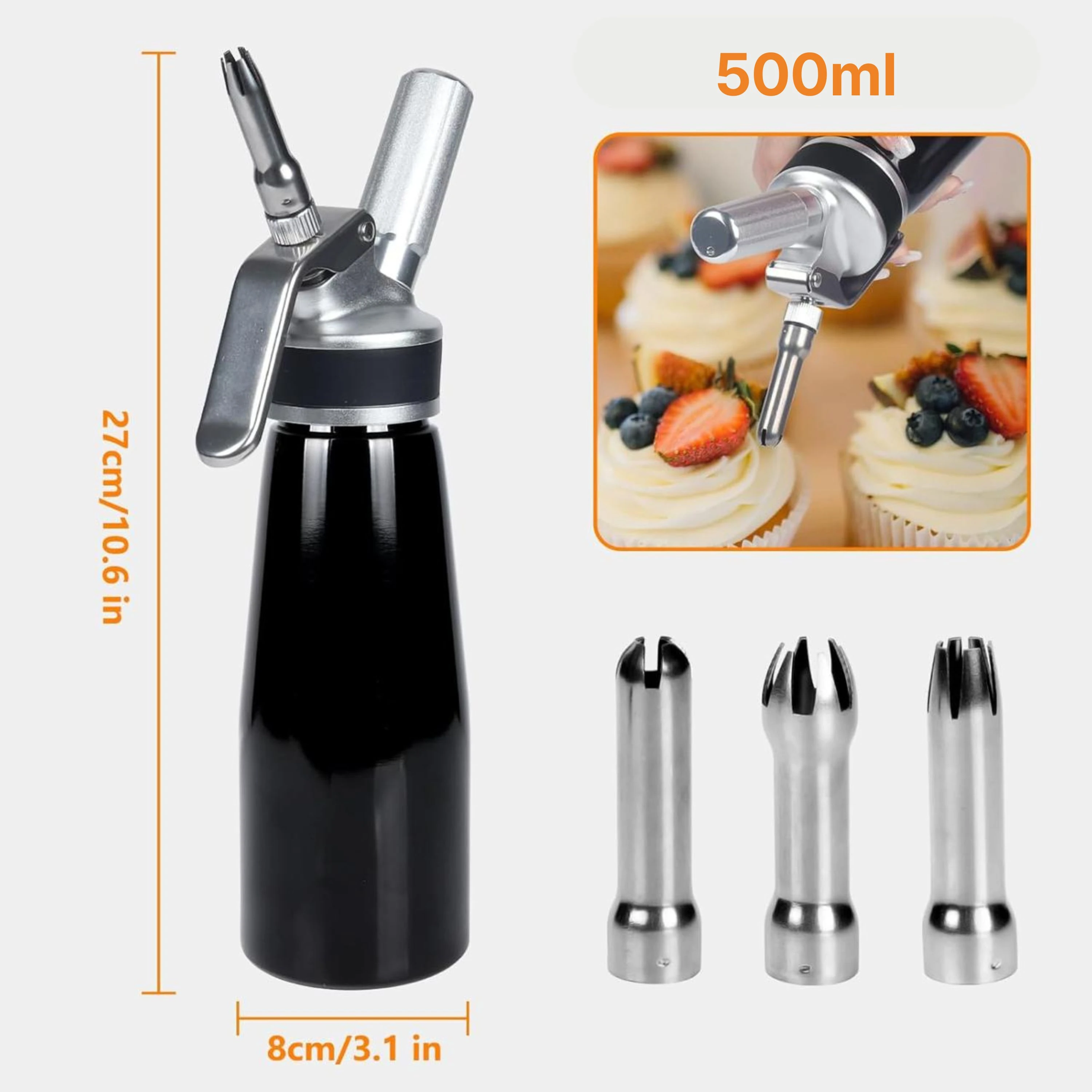 Premium Cream Whipper - Black — view 2