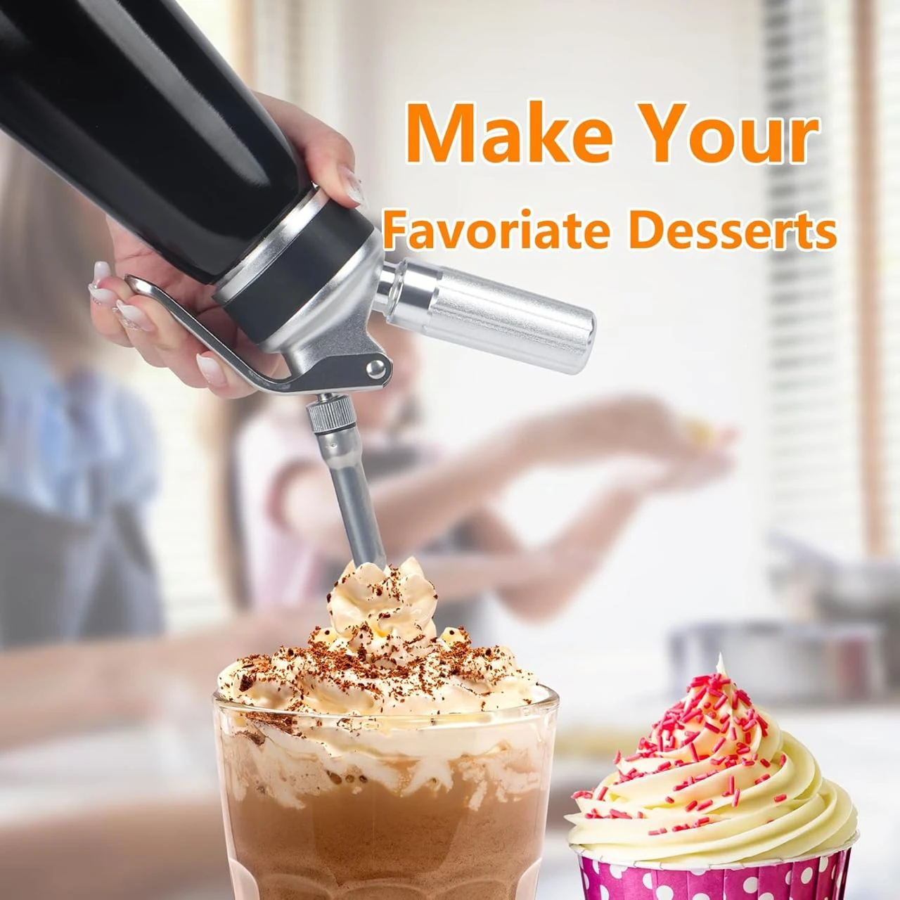 Premium Cream Whipper - Black — view 4