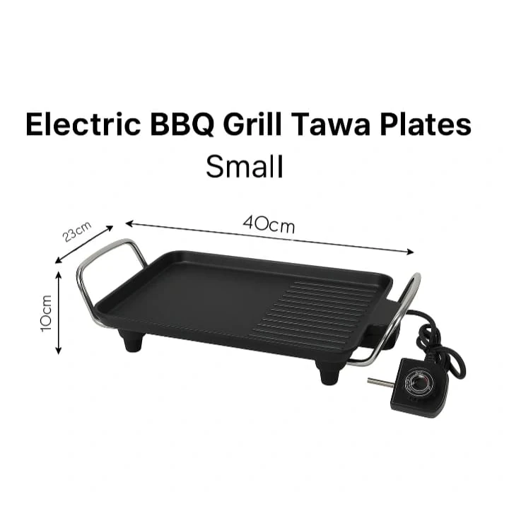 Electric Rectangle Barbeque Grill Tawa Plate — view 2