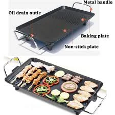 Electric Rectangle Barbeque Grill Tawa Plate — view 4