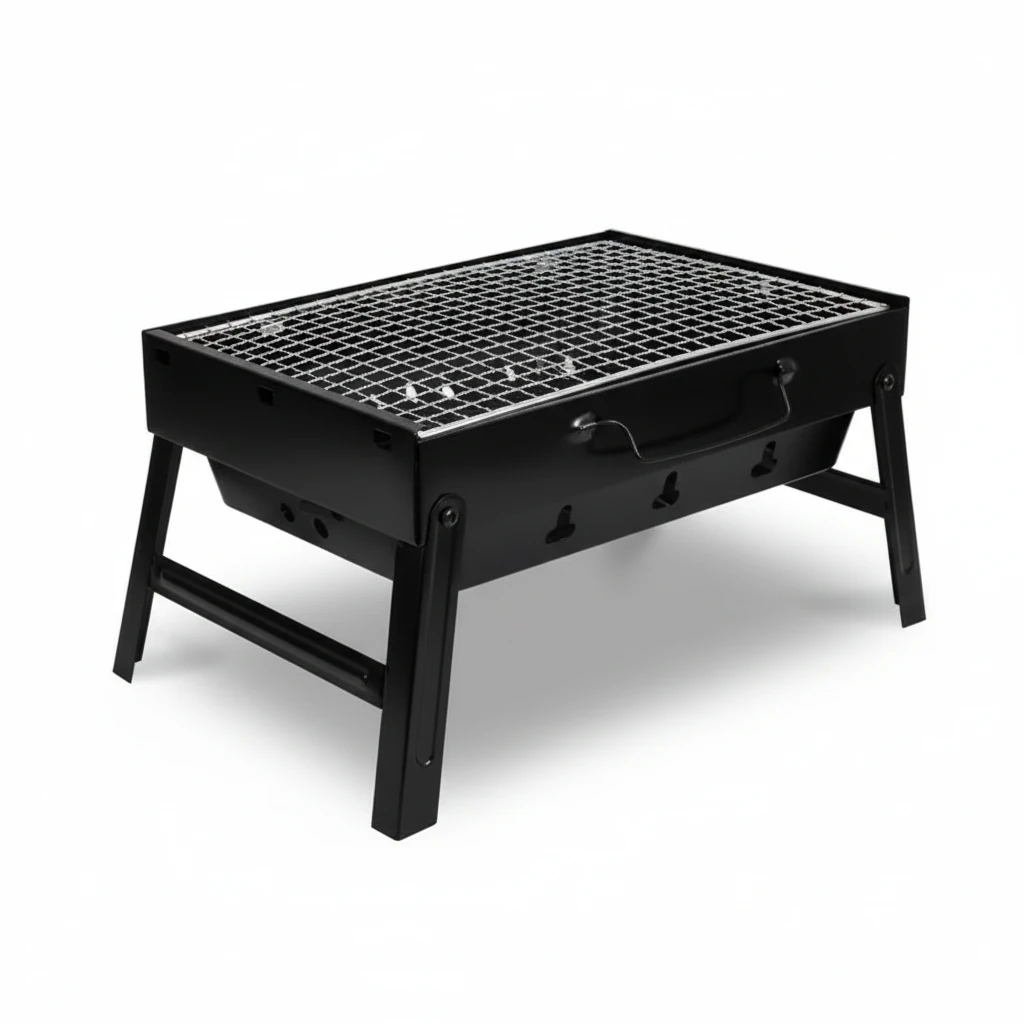 MS Portable Rectangle Shaped Barbeque Grill