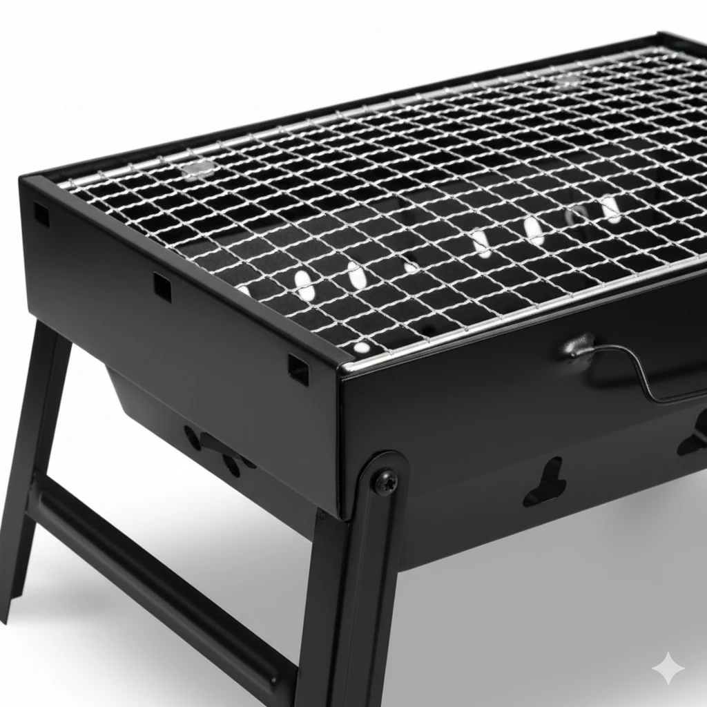 MS Portable Rectangle Shaped Barbeque Grill — view 6