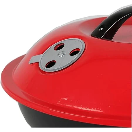MS Red Top Round Barbeque Grill with Stand & Wheels (Grill Area: 35cm Diameter - Small) — view 6