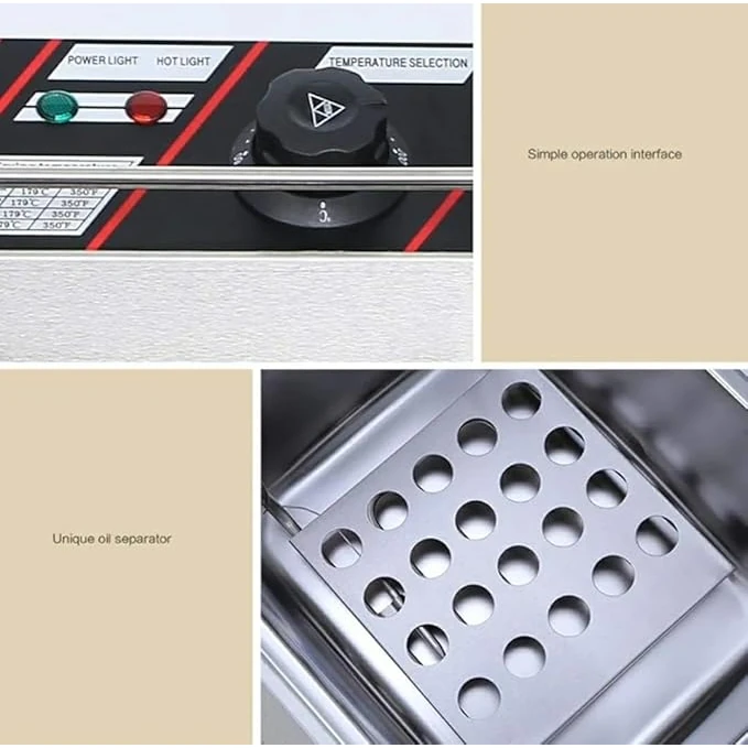 Electric Deep Fryer 16L Double Head - 12 Inner Compartments — view 5