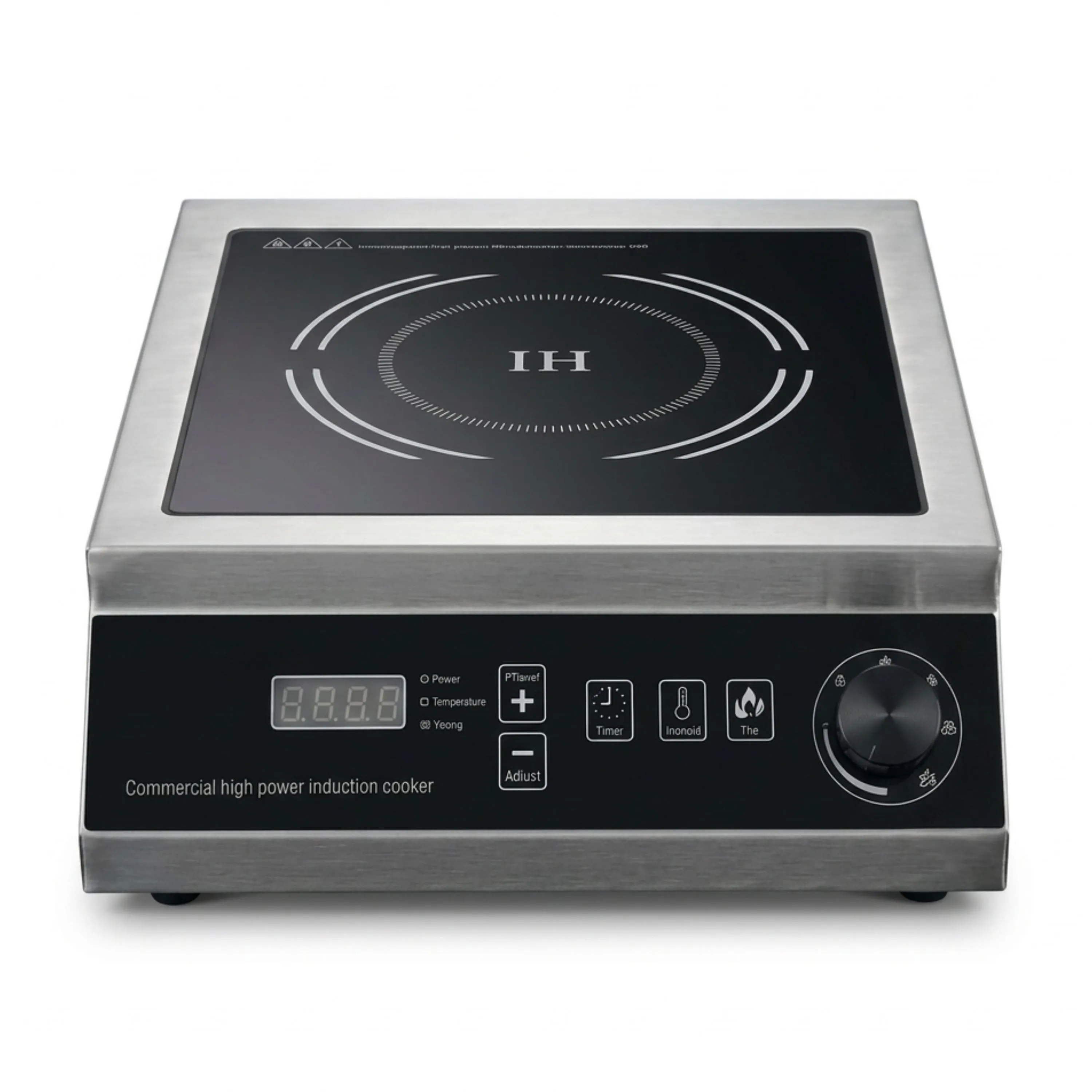 Full SS Commercial Induction - WLX1A | 3500W | Square | Flat Base | Switch + Knob Model — view 7