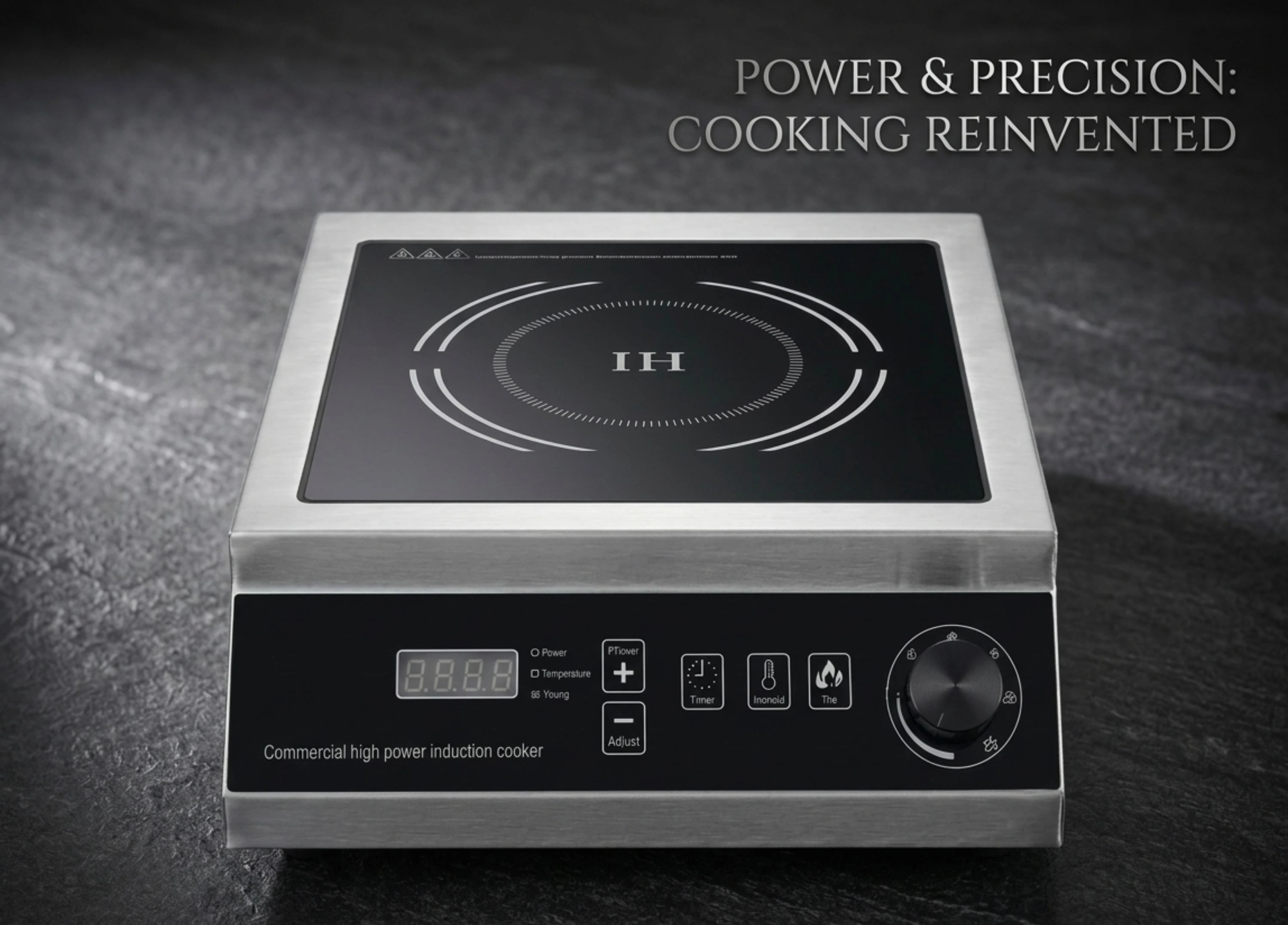 Full SS Commercial Induction - WLX1A | 3500W | Square | Flat Base | Switch + Knob Model — view 8