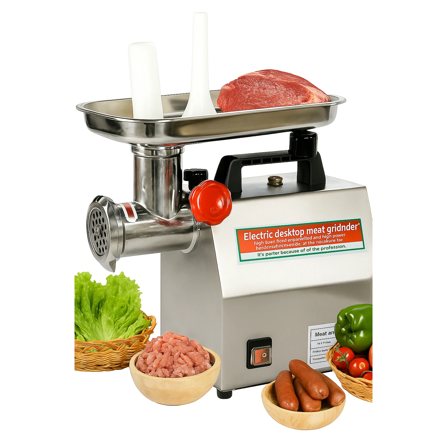 Electric Full SS Meat Mincer with Aluminium Motor No.12 (Capacity: 150kg/hr | Rpm: 170) — view 3