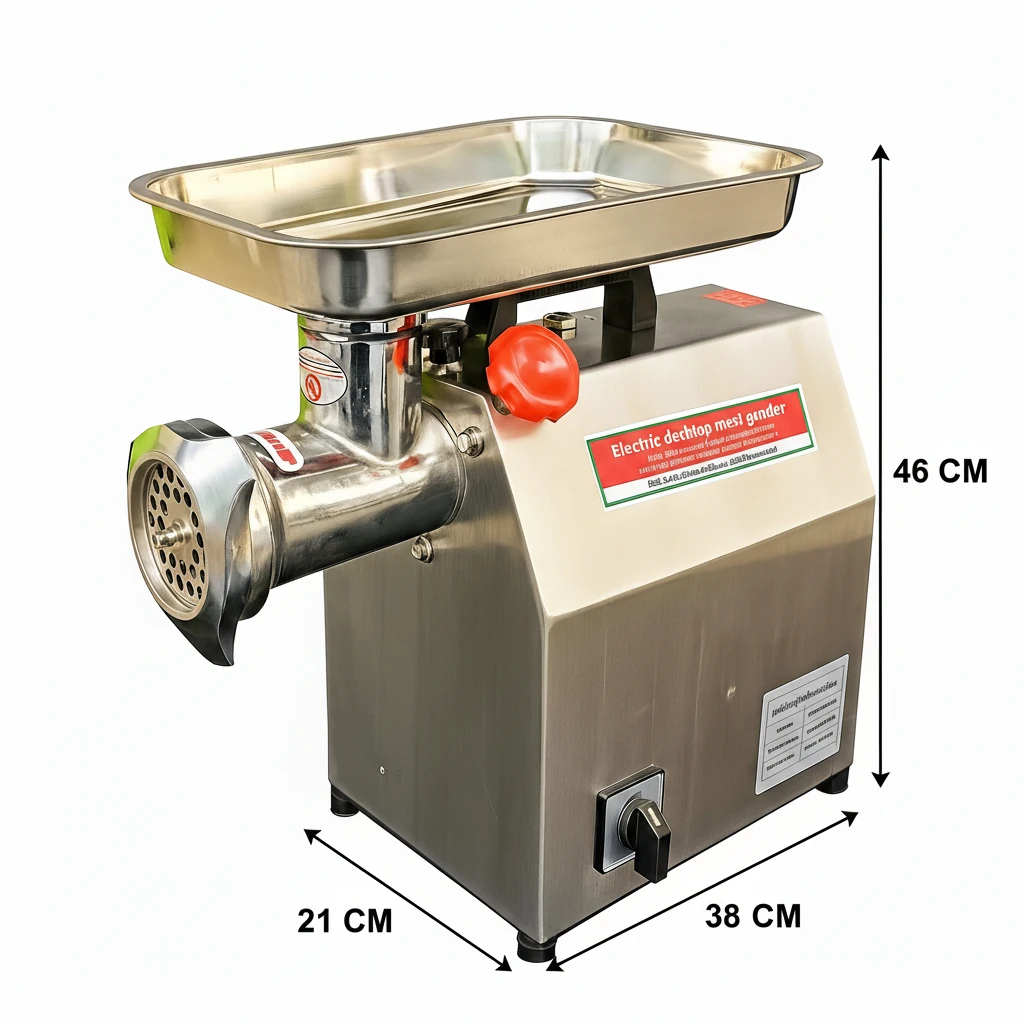 Electric Full SS Meat Mincer with Copper Motor No.22 (Capacity: 220kg/hr | Rpm: 180) — view 2