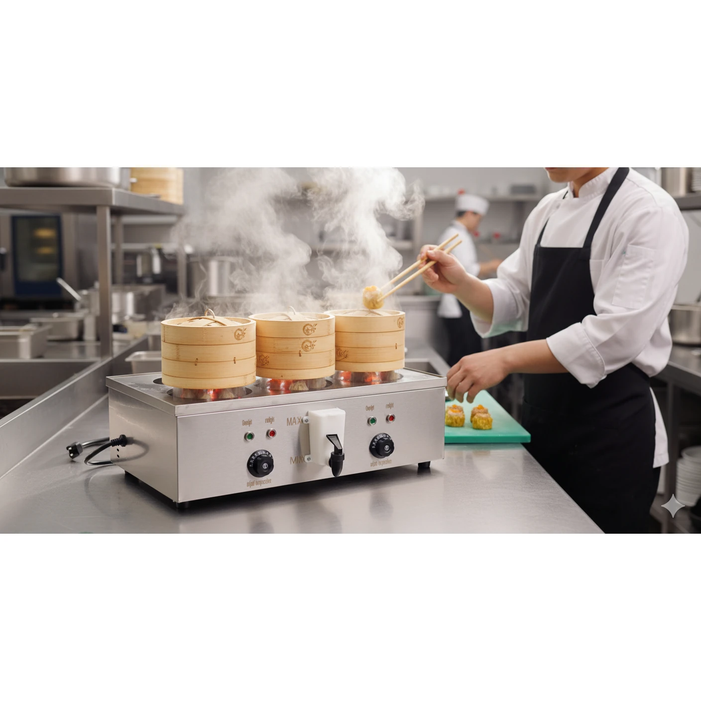 Electric Dimsum Basket Steamer – 6 Compartments — view 3