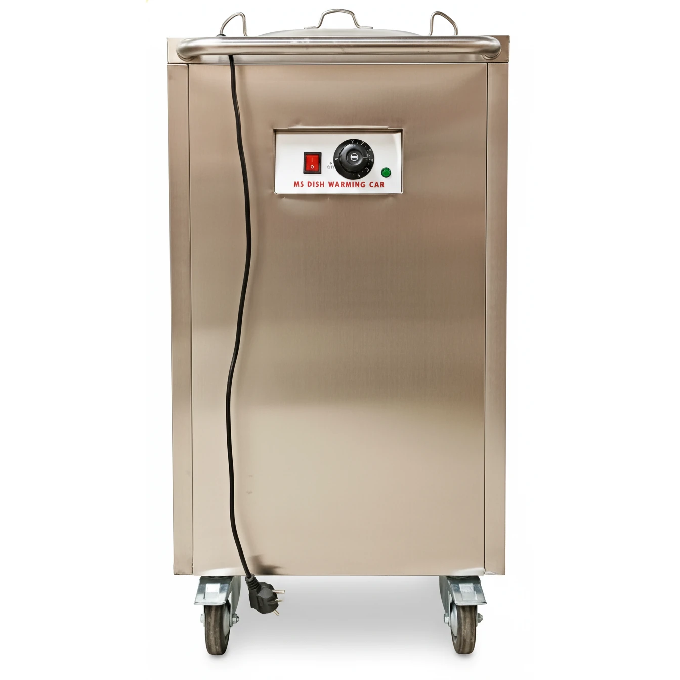 Electric Rectangle Shaped SS Plate Warmer with Temp Controller & Wheel Lock Function - Single (Capacity: 50 plates/batch | Max Plate Size: 38*28cm) — view 3
