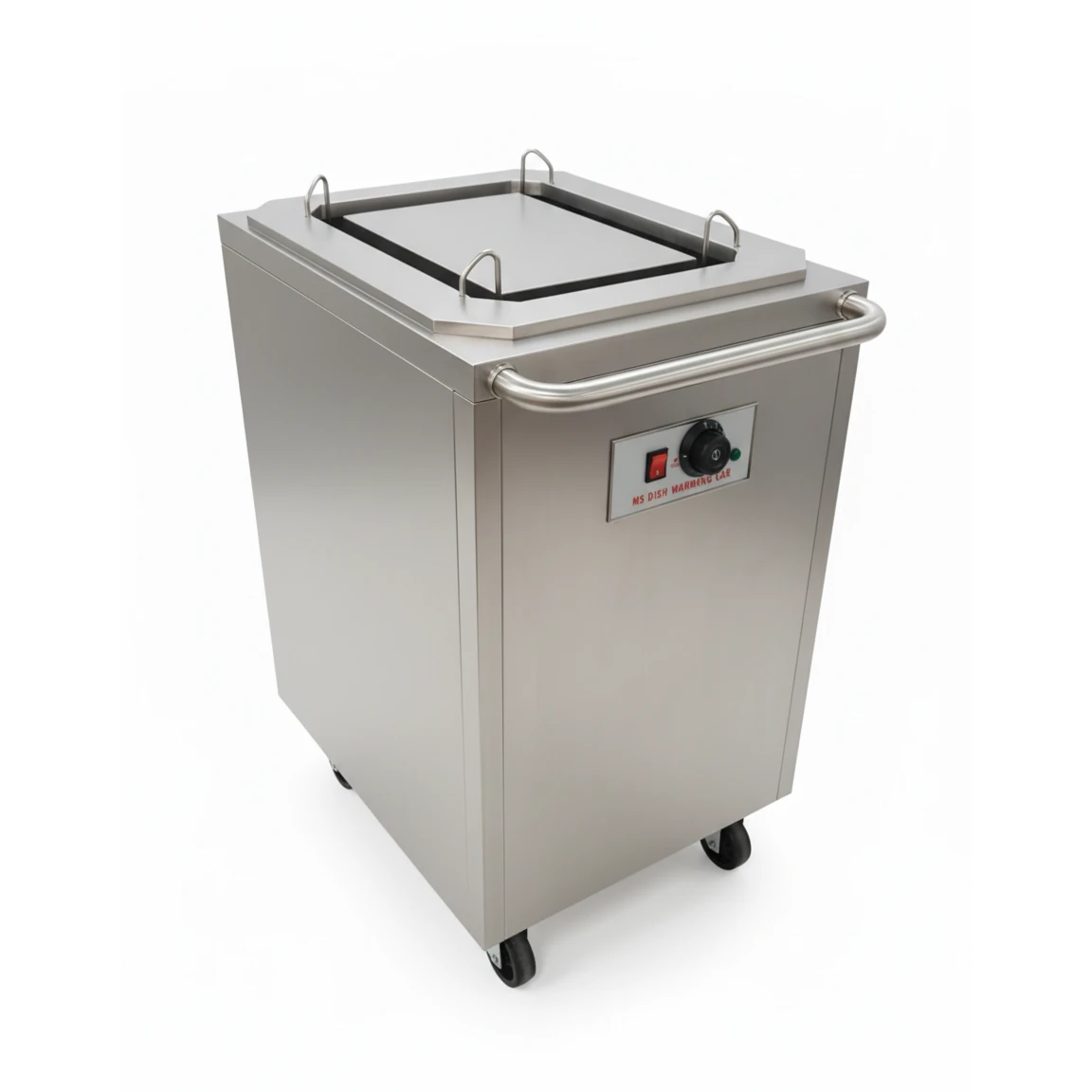 Electric Rectangle Shaped SS Plate Warmer with Temp Controller & Wheel Lock Function - Single (Capacity: 50 plates/batch | Max Plate Size: 38*28cm) — view 5