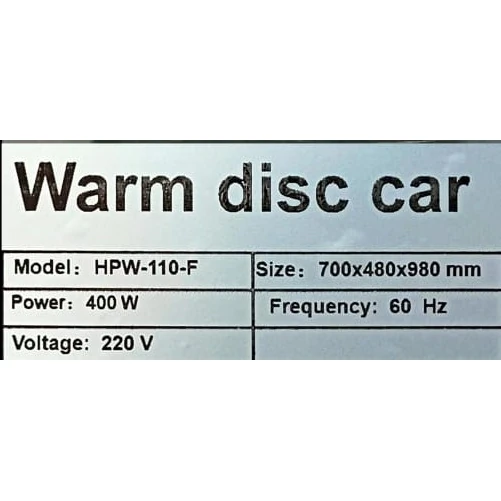 Electric Rectangle Shaped SS Plate Warmer with Temp Controller & Wheel Lock Function - Single (Capacity: 50 plates/batch | Max Plate Size: 38*28cm) — view 6
