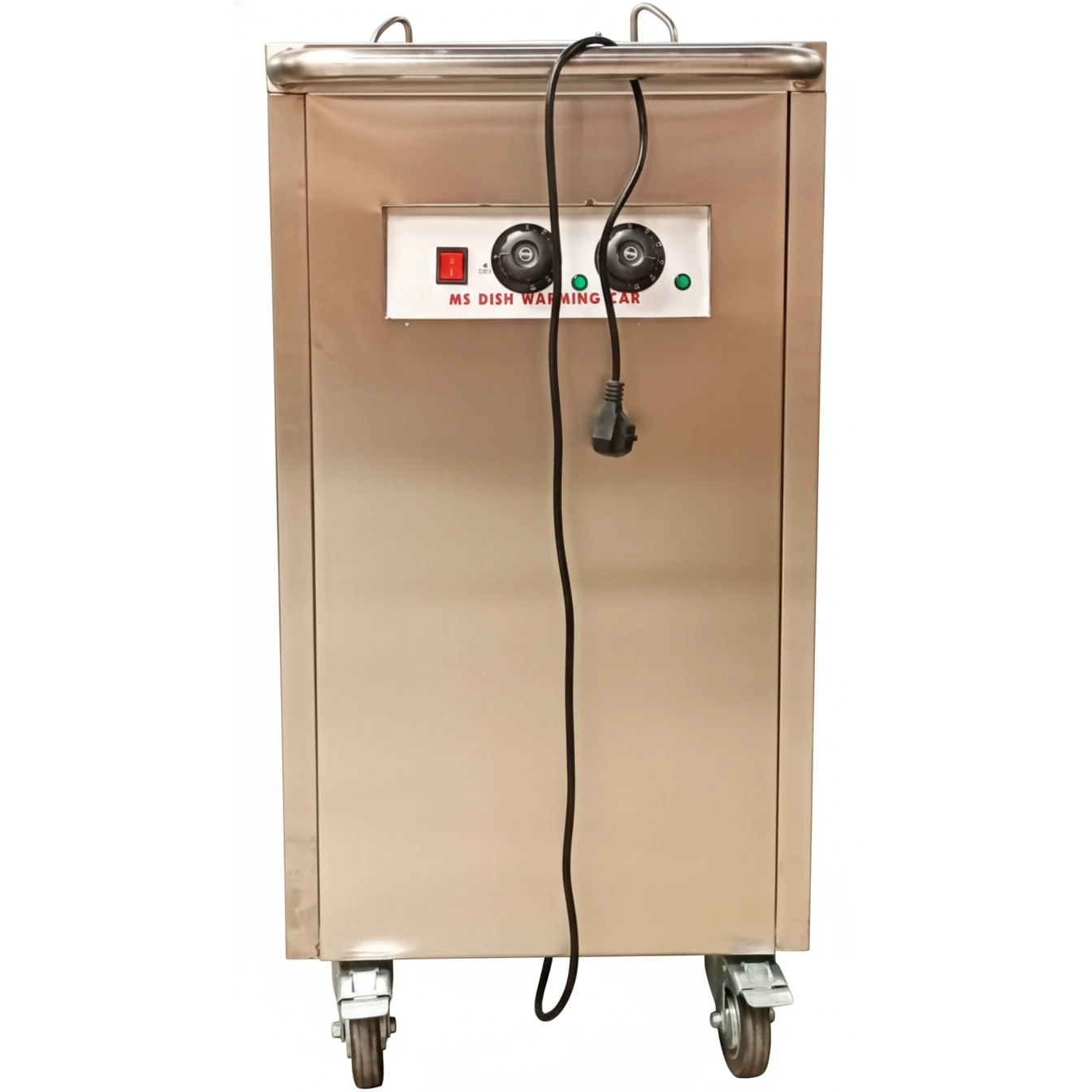 Electric Square Shaped SS Plate Warmer with Temp Controller & Wheel Lock Function - Double (Capacity: 100 plates/batch | Max Plate Size: 30.5cm Diameter) — view 6