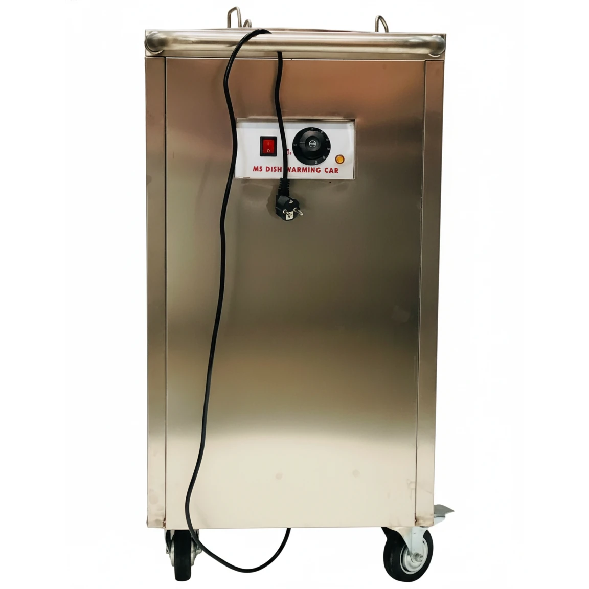 Electric Square Shaped SS Plate Warmer with Temp Controller & Wheel Lock Function - Single (Capacity: 50 plates/batch | Max Plate Size: 27.5cm Diameter) — view 4