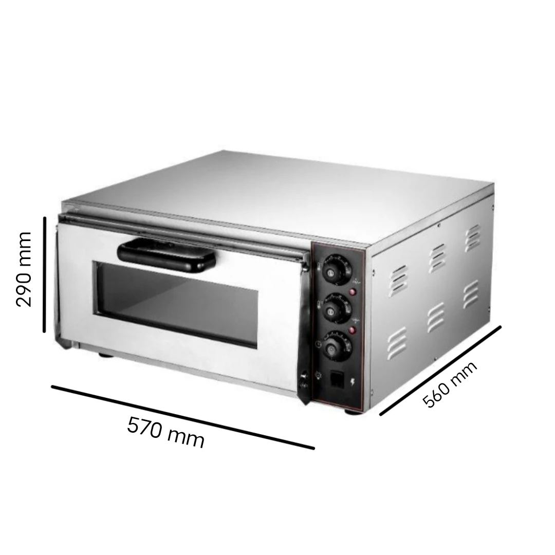 Electric Pizza Oven 1 Deck 1 Tray with Stone - 1AMS (Stone Size: 20x20 inch.) — view 2