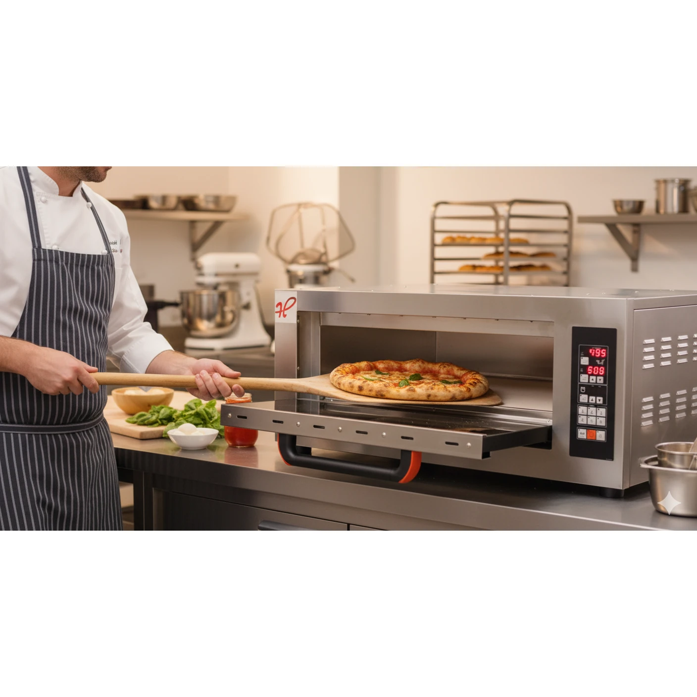 Electric Pizza Oven 1 Deck 1 Tray with Stone - Digital 1D1T (Stone Size: 16x24 inch.) — view 3
