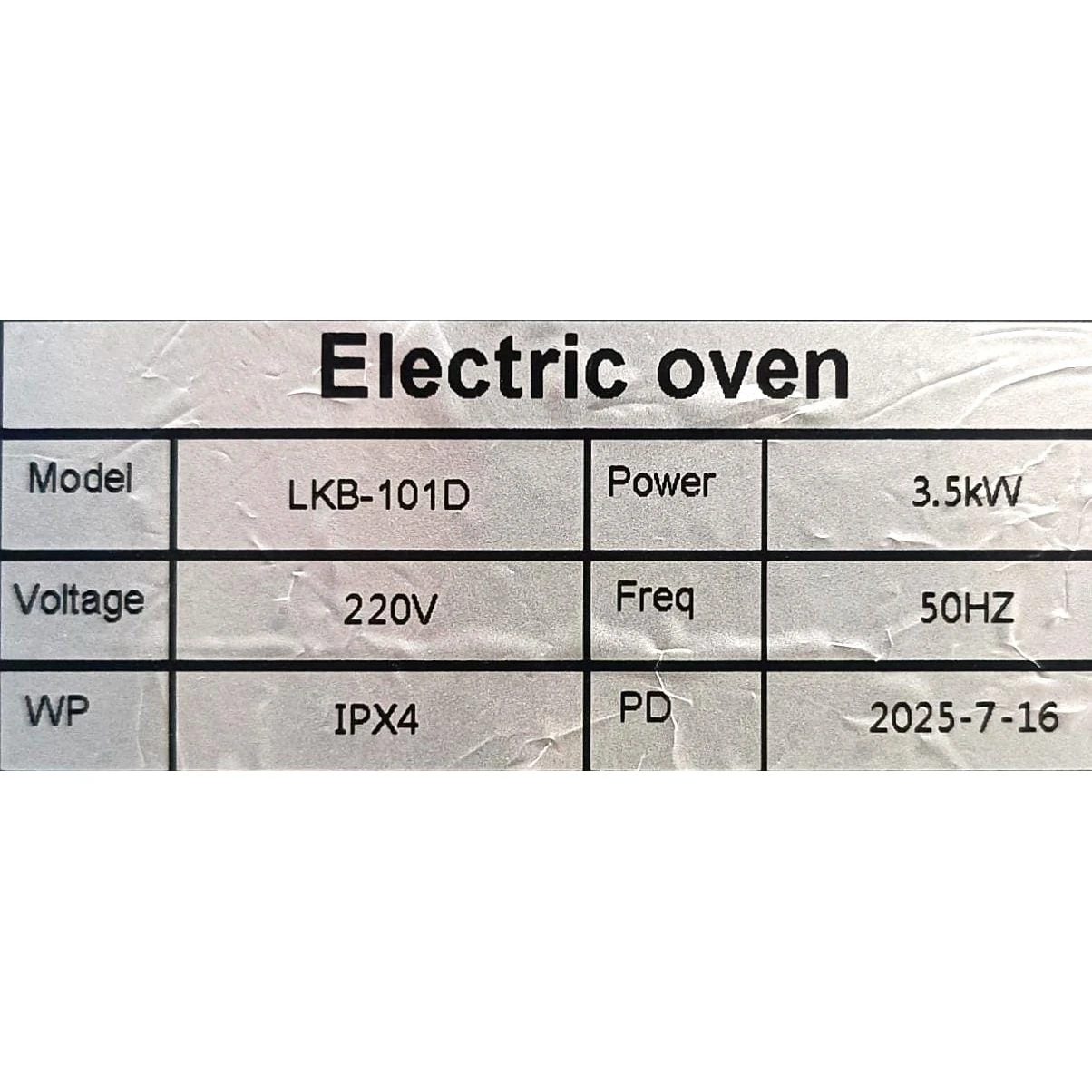 Electric Pizza Oven 1 Deck 1 Tray without Stone - Digital 1D1T — view 7
