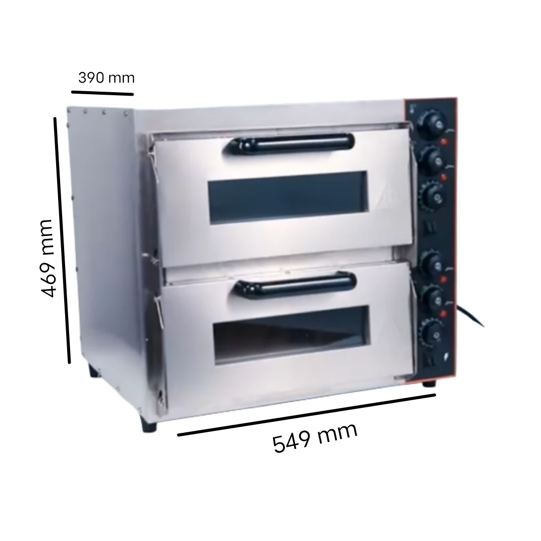 Electric Pizza Oven 2 Deck 2 Tray with 2 Stone - 2AMS (Stone Size: 20x20 inch.) — view 2