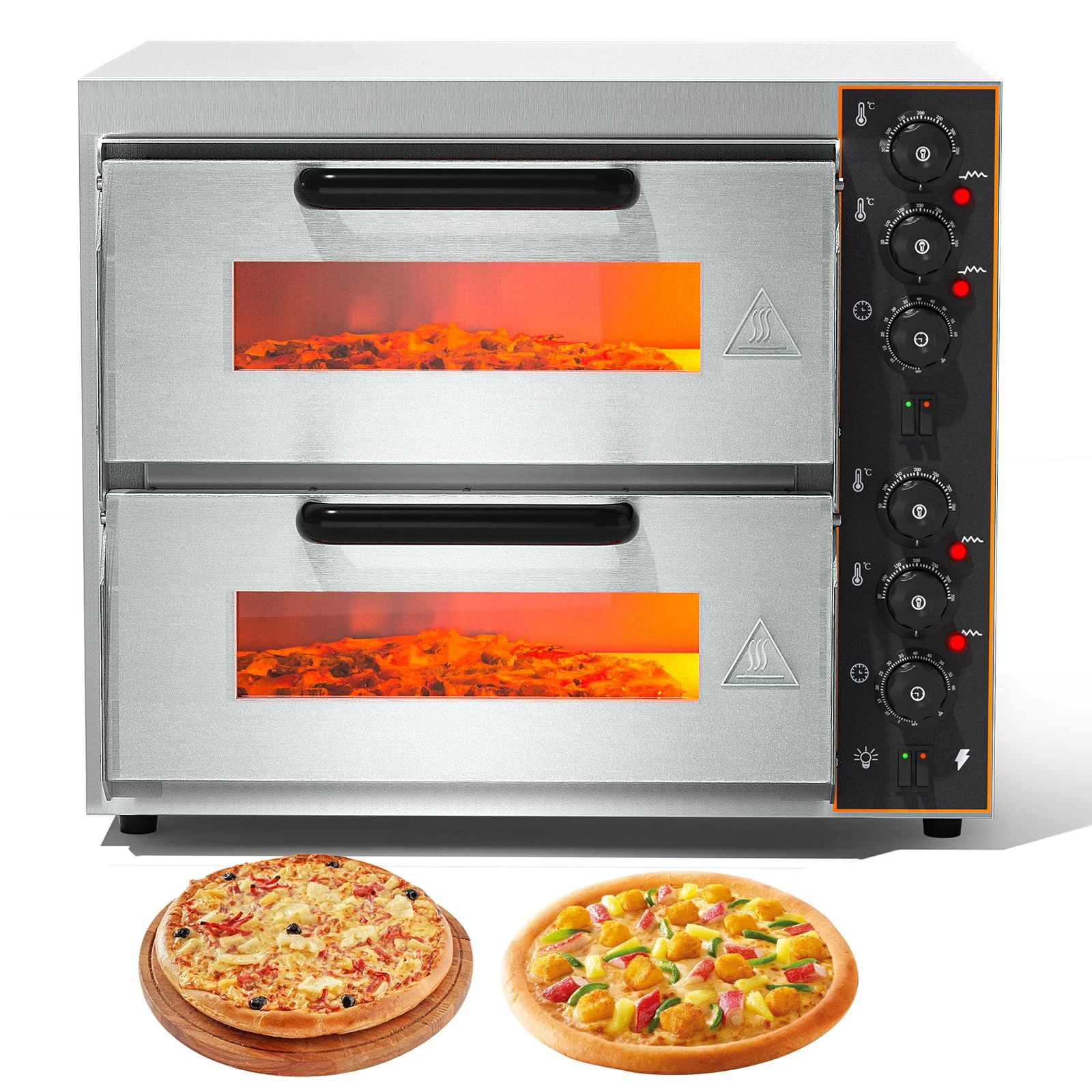 Electric Pizza Oven 2 Deck 2 Tray with 2 Stone - 2AMS (Stone Size: 20x20 inch.) — view 3